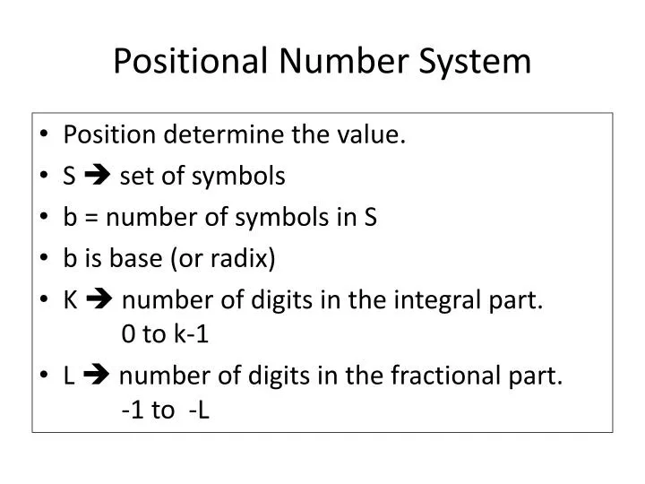positional number system