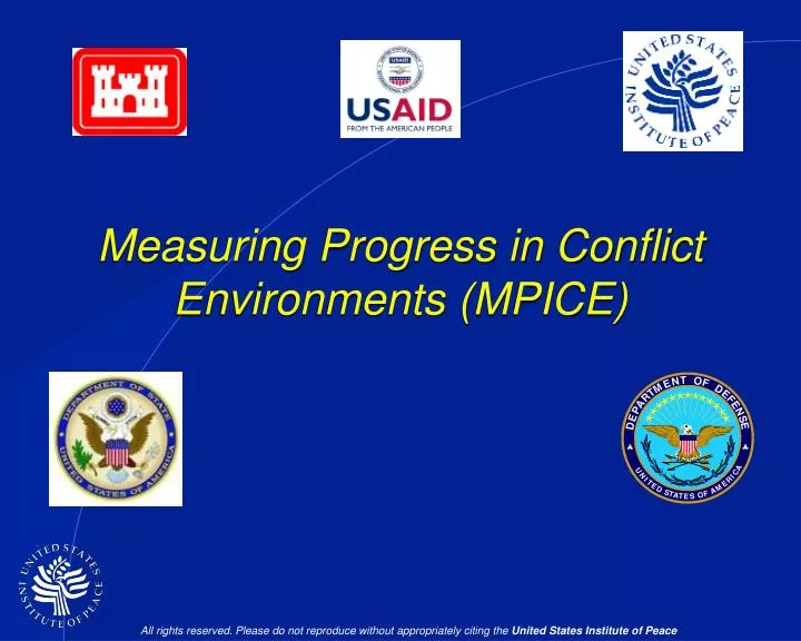 measuring progress in conflict environments mpice
