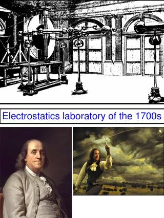 Electrostatics laboratory of the 1700s