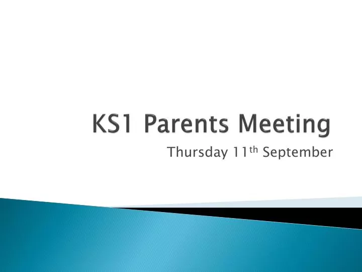 ks1 parents meeting