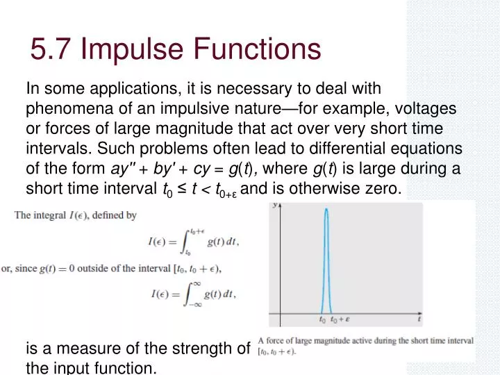 5 7 impulse functions