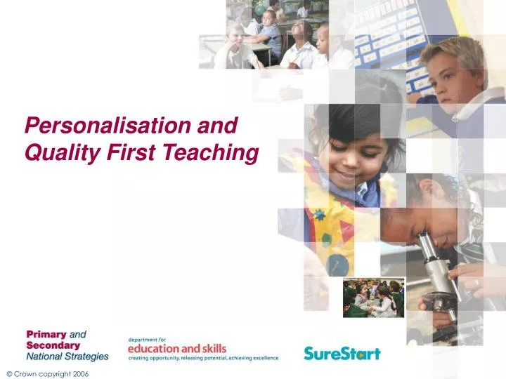 personalisation and quality first teaching