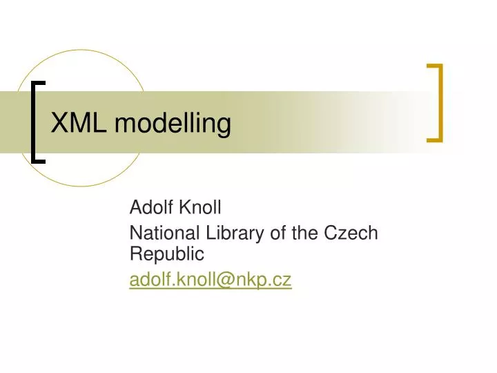 xml modelling