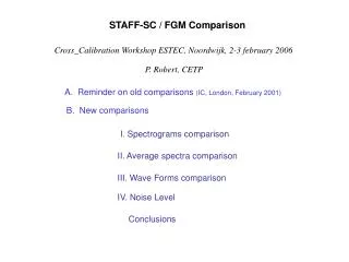 STAFF-SC / FGM Comparison