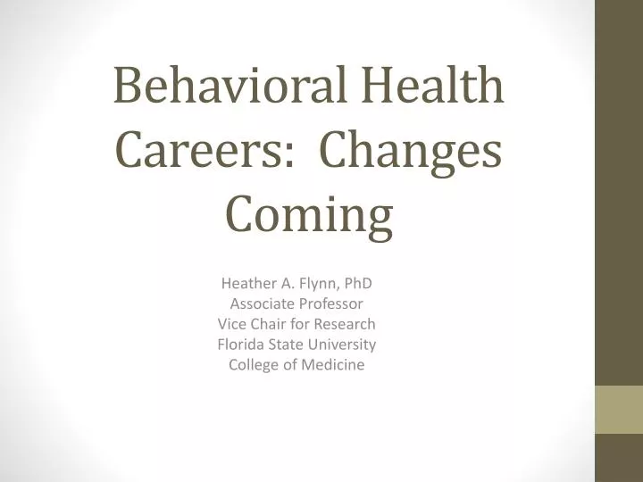 behavioral health careers changes coming