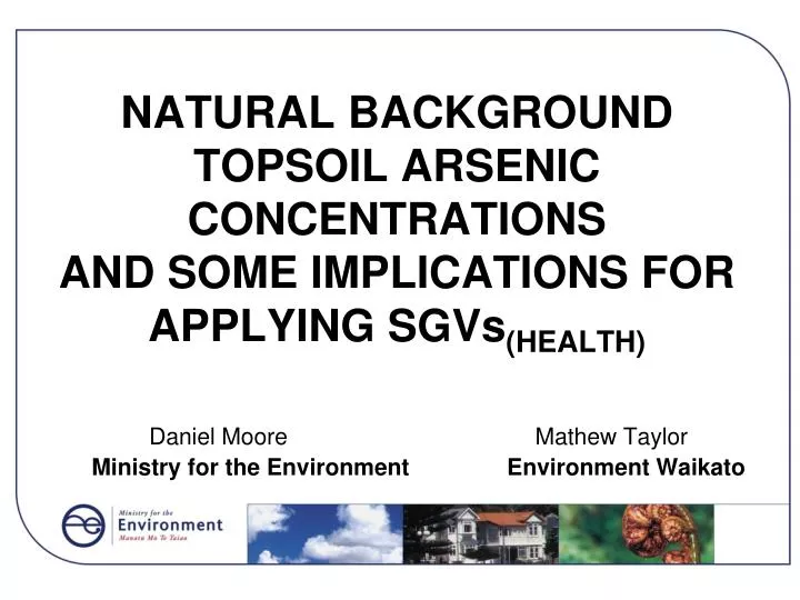 natural background topsoil arsenic concentrations and some implications for applying sgvs health