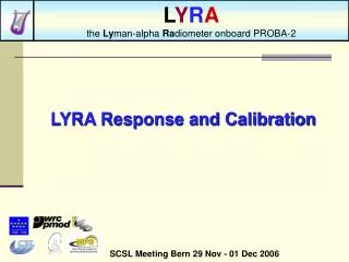 LYRA Response and Calibration