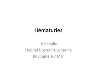 h maturies