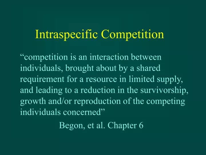 intraspecific competition