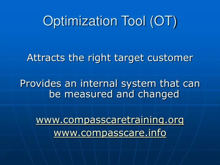 optimization tool ot