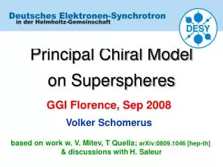 Principal Chiral Model on Superspheres