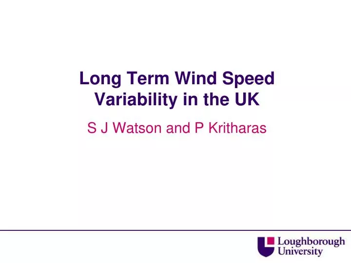long term wind speed variability in the uk