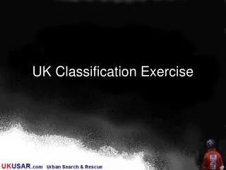 UK Classification Exercise