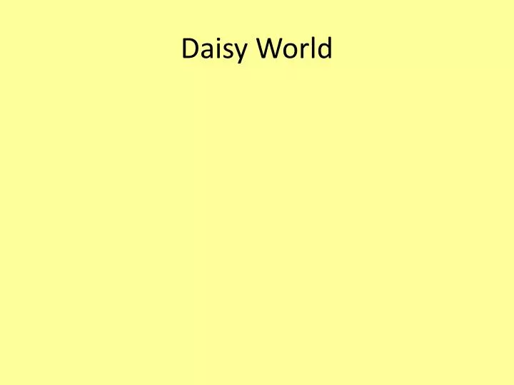 daisy world