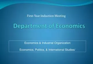 Department of Economics