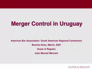 Merger Control in Uruguay