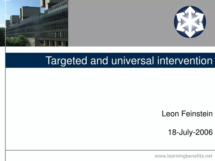 targeted and universal intervention