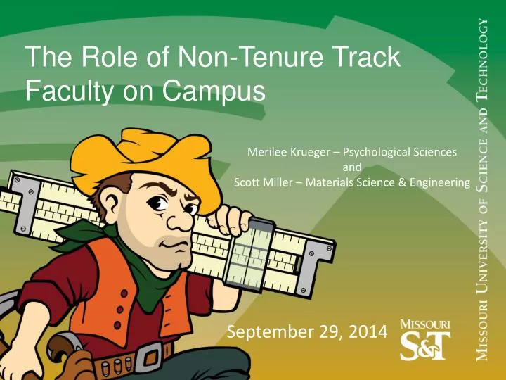 the role of non tenure track faculty on campus