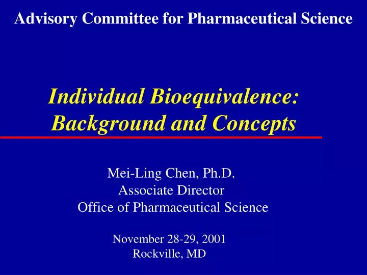 individual bioequivalence background and concepts