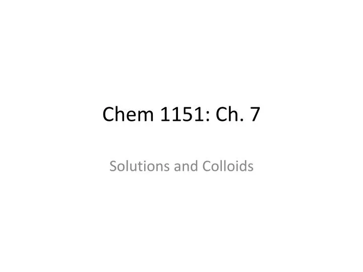 chem 1151 ch 7