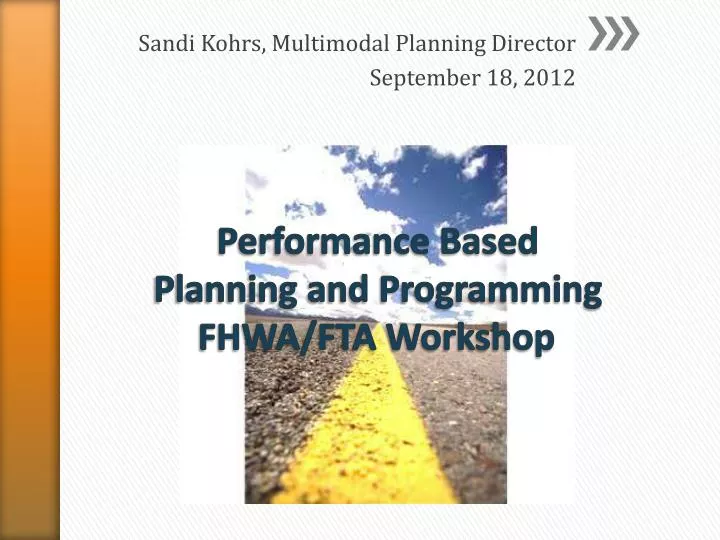 sandi kohrs multimodal planning director september 18 2012