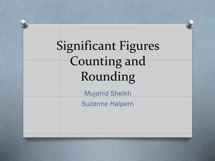 significant figures counting and rounding