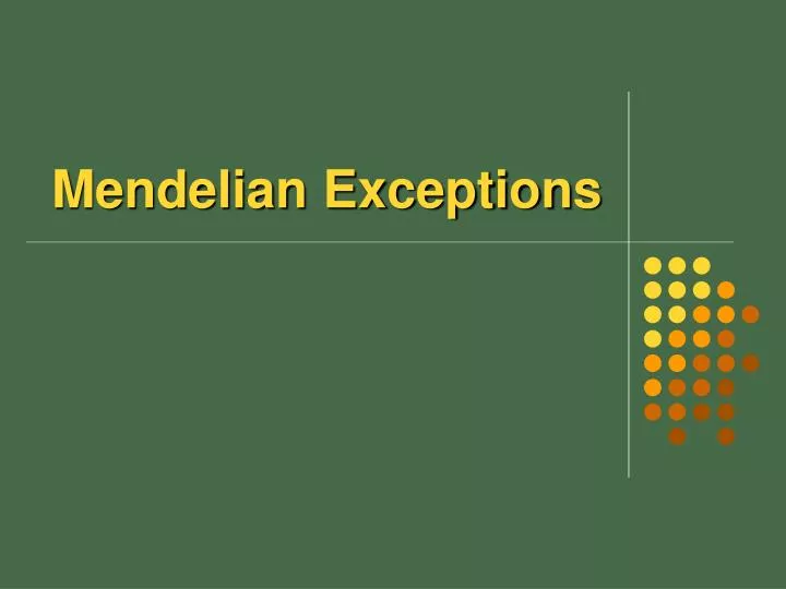 mendelian exceptions