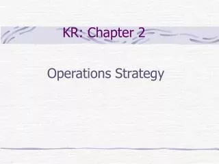 KR: Chapter 2