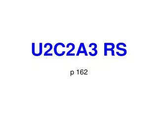 U2C2A3 RS