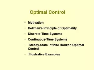 Optimal Control