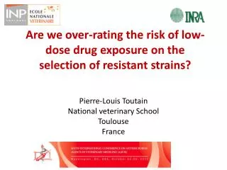 Are we over-rating the risk of low-dose drug exposure on the selection of resistant strains?