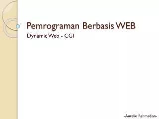 pemrograman berbasis web