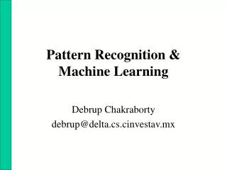 Pattern Recognition &amp; Machine Learning