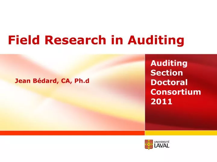 field research in auditing