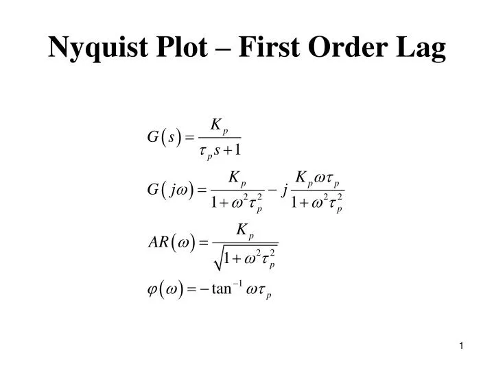 nyquist plot first order lag