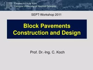 Block Pavements Construction and Design