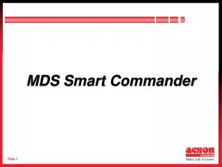 MDS Smart Commander