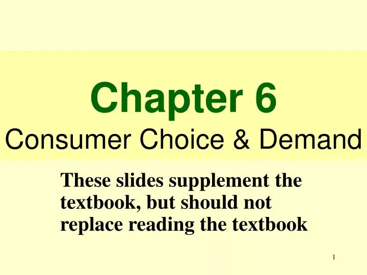 chapter 6 consumer choice demand