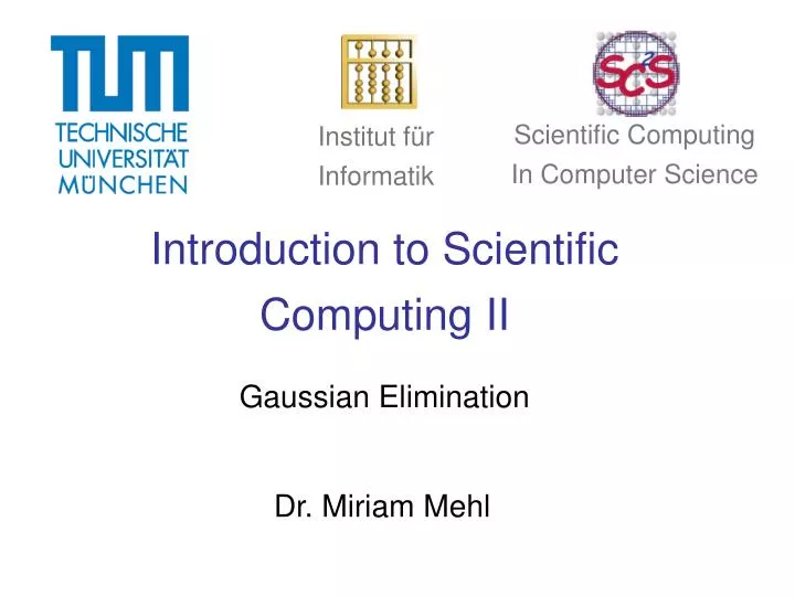 gaussian elimination