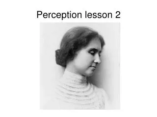 Perception lesson 2