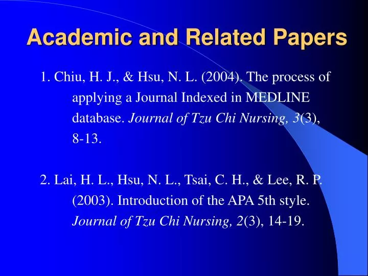 academic and related papers