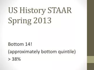 us history staar spring 2013