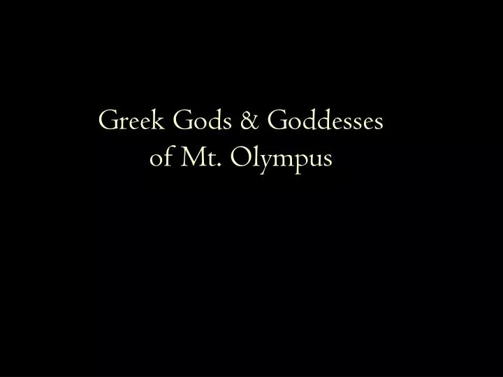 greek gods goddesses of mt olympus