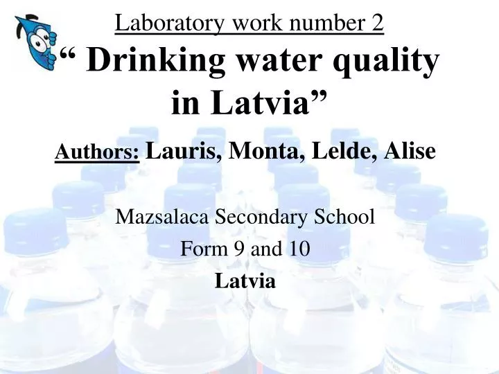 laboratory work number 2 drinking water quality in latvia