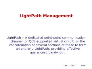 LightPath Management