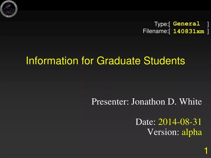 information for graduate students