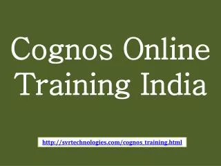 cognos online training india