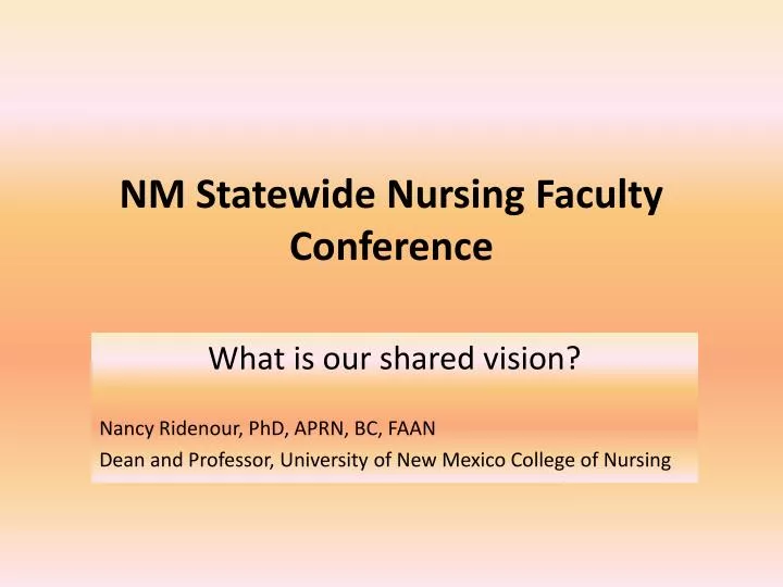 nm statewide nursing faculty conference