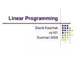 Linear Programming - slide 1