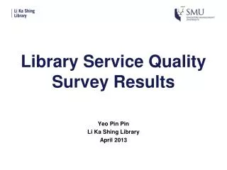 Library Service Quality Survey Results